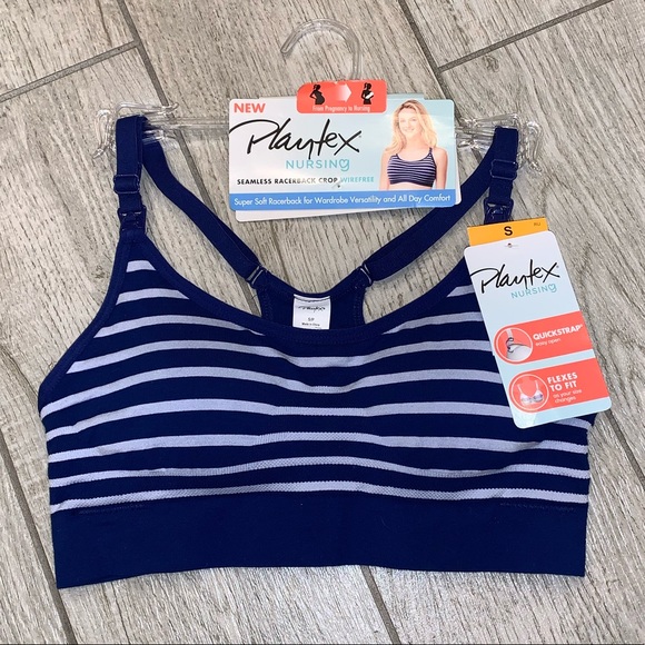NWT (2) Playtex Nursing Racerback Wirefree Bras - Picture 5 of 8